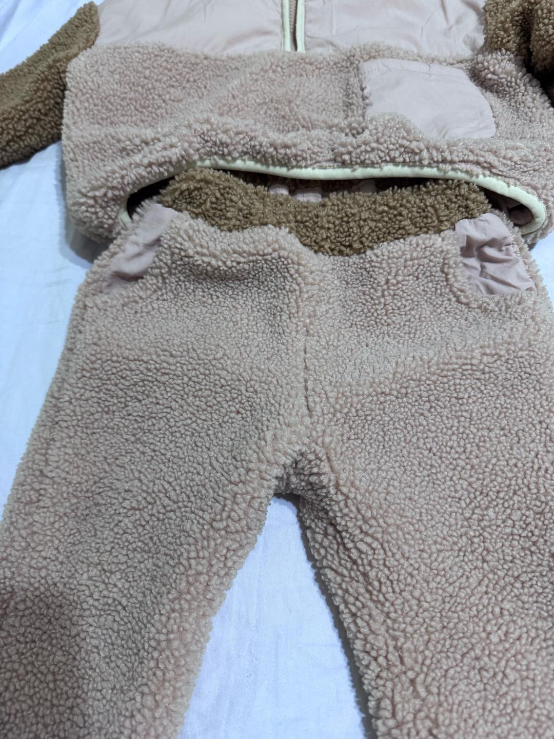 Zara Kids Бежевый детский  костюм Тедди  Zara kids — фото 2