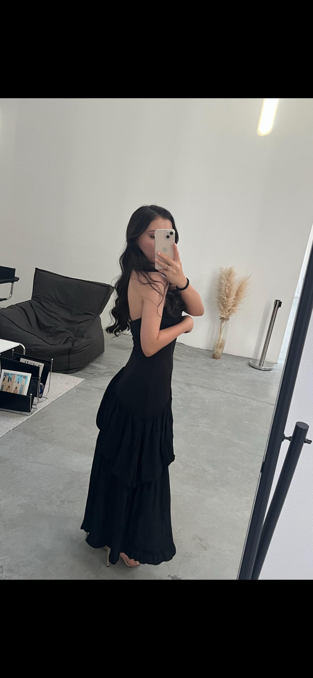 Нет бренда Элегантное черное платье с открытыми плечами🖤 — фото 2