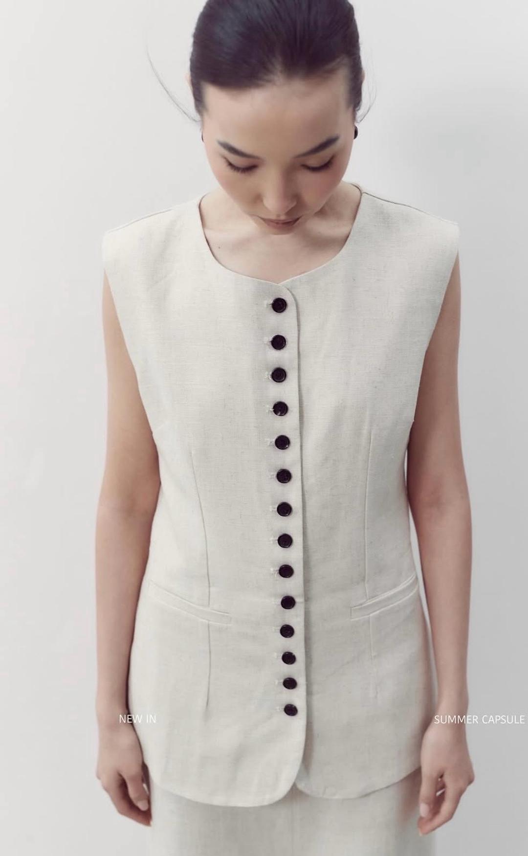 Korean brand Жилет из льна — фото 2