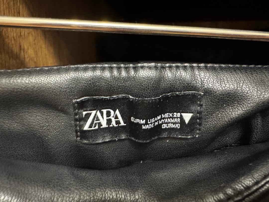 Zara Женские кожаные штаны Zara — фото 2