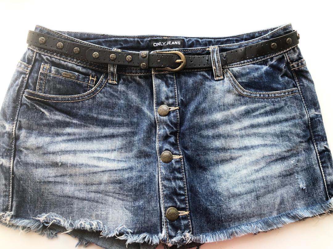 Only джинсовая юбка-шорты ONLY JEANS с поясом — фото 2