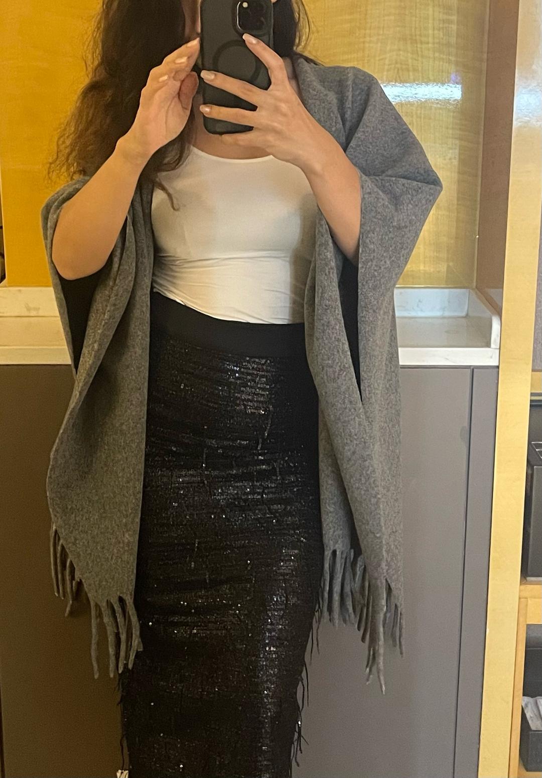 360 Cashmere Пончо с бахромой — фото 2
