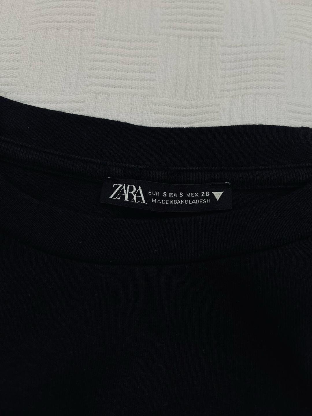 Zara Черный удлиненый базовый топ Zara — фото 2