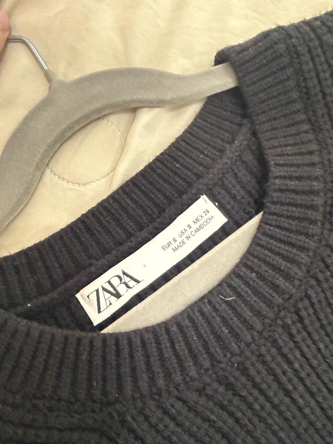 Zara Чёрный вязаный костюм Zara в минималистичном стиле — фото 2
