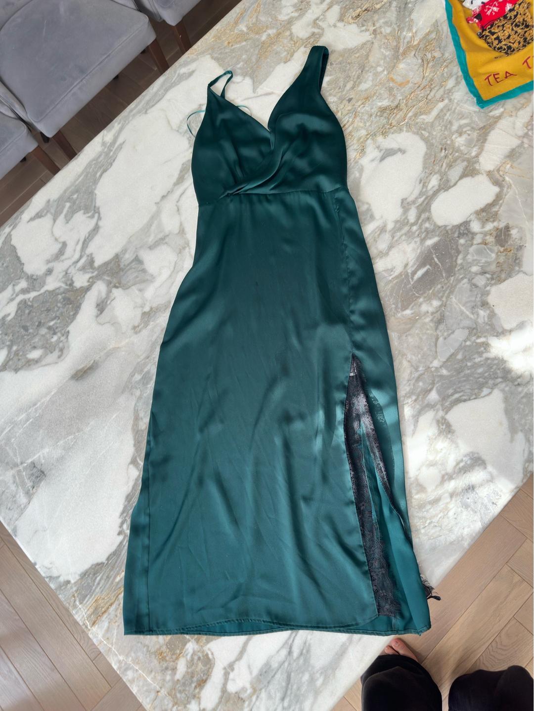 Zara Изумрудное платье Zara — фото 2