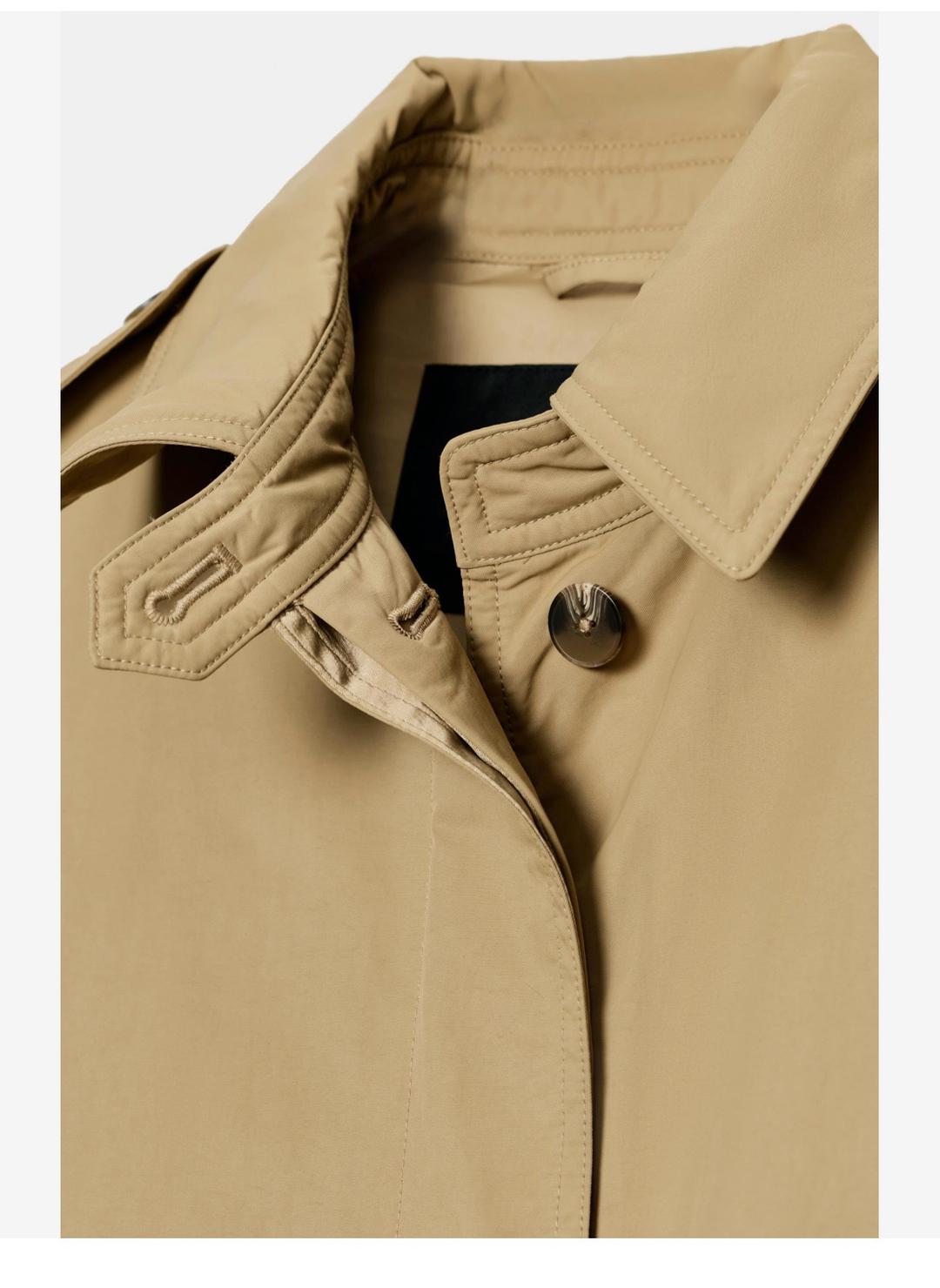 Zara Тренч утепленный с поясом ZW COLLECTION от Zara с длинными рукавами — фото 2