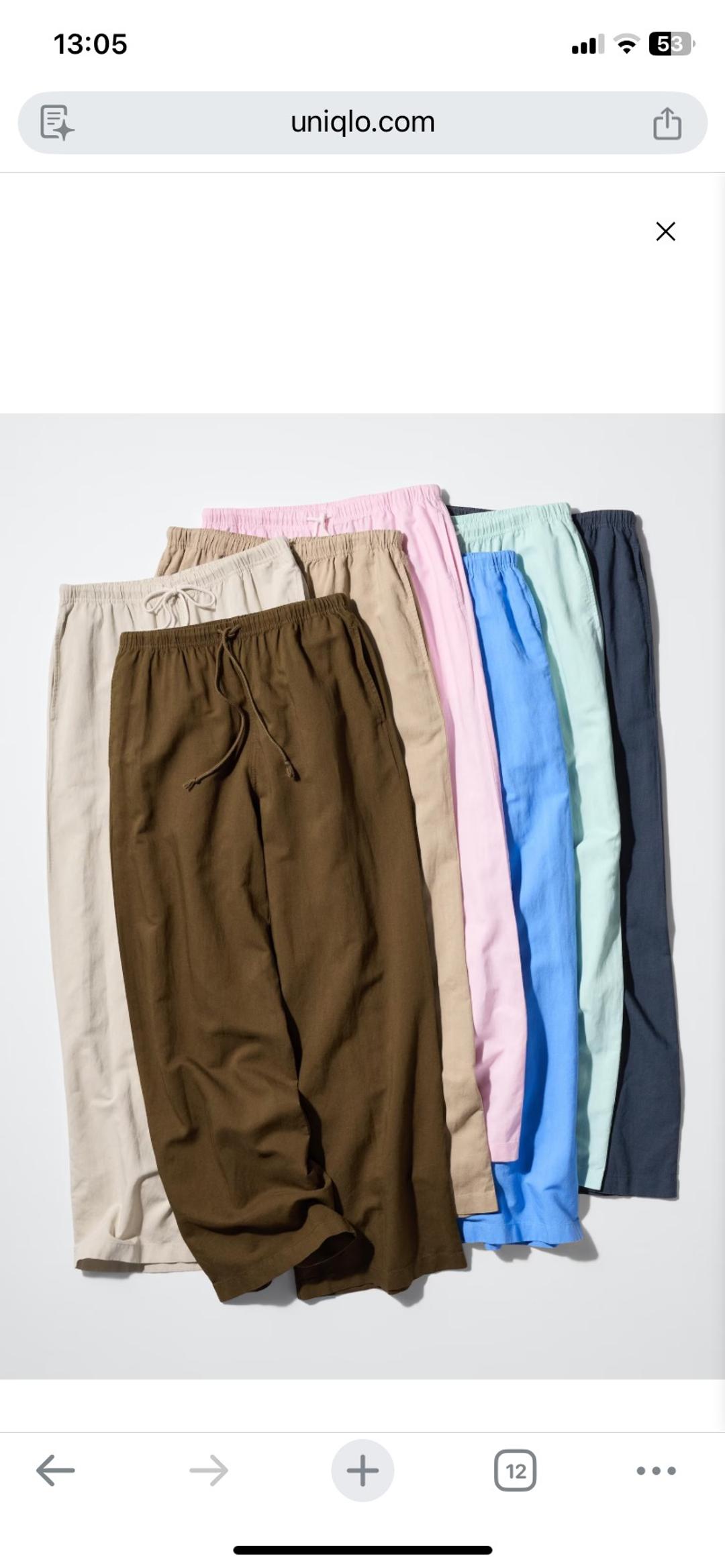 Uniqlo льняные брюки — фото 2
