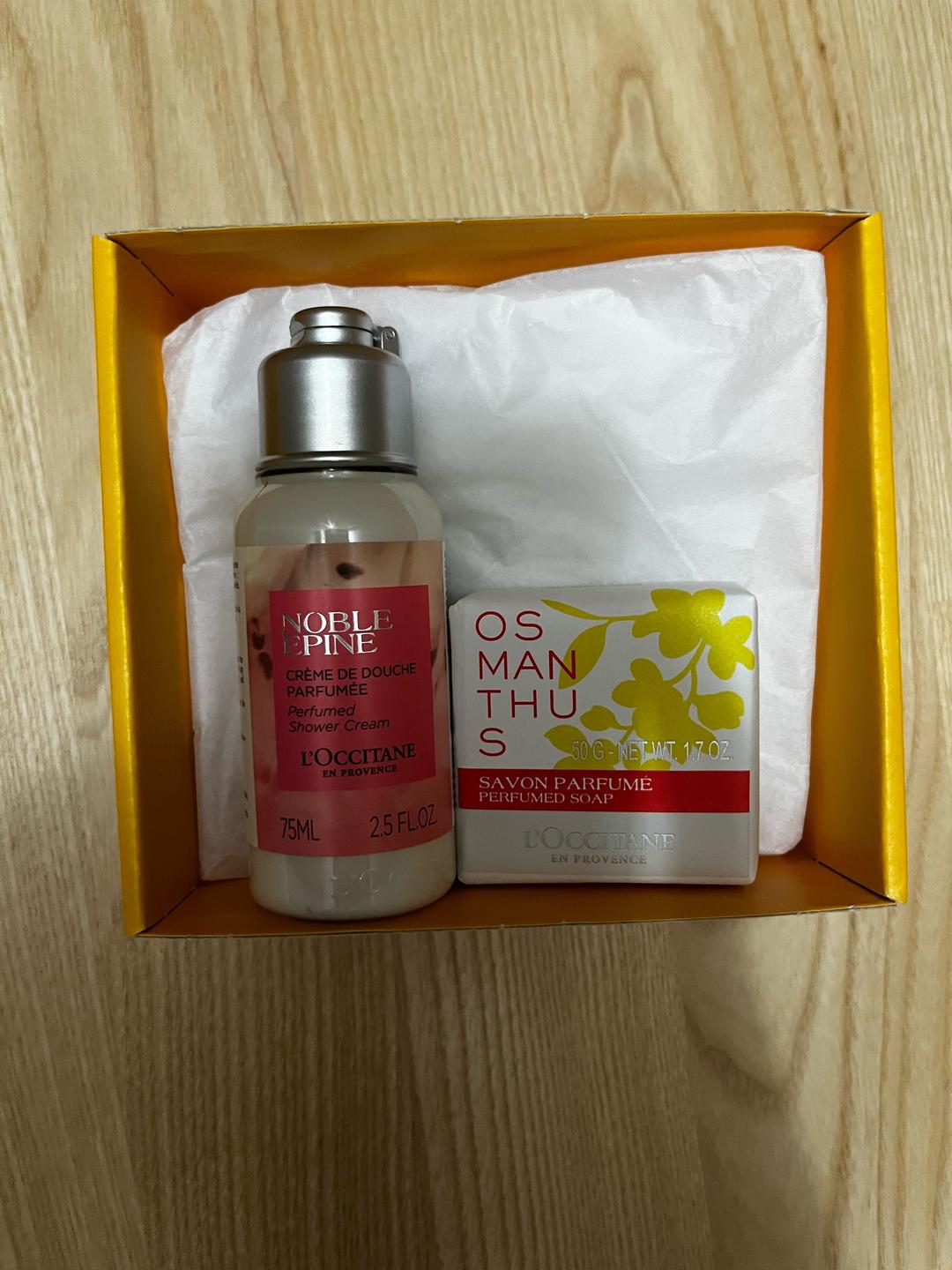 L'OCCITANE Набор L'Occitane (гель для душа 75мл + мыло 50г) в подарочной коробке — фото 2