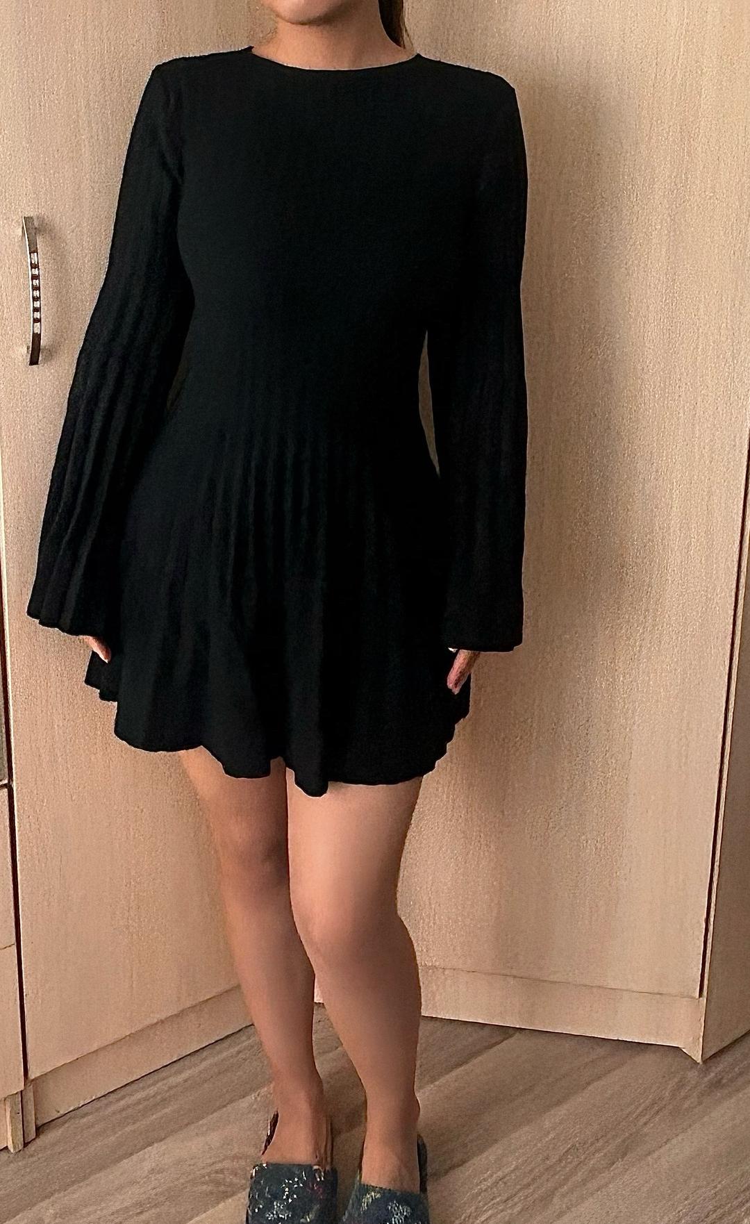 Нет бренда Черное трикотажное платье-мини🖤 — фото 2
