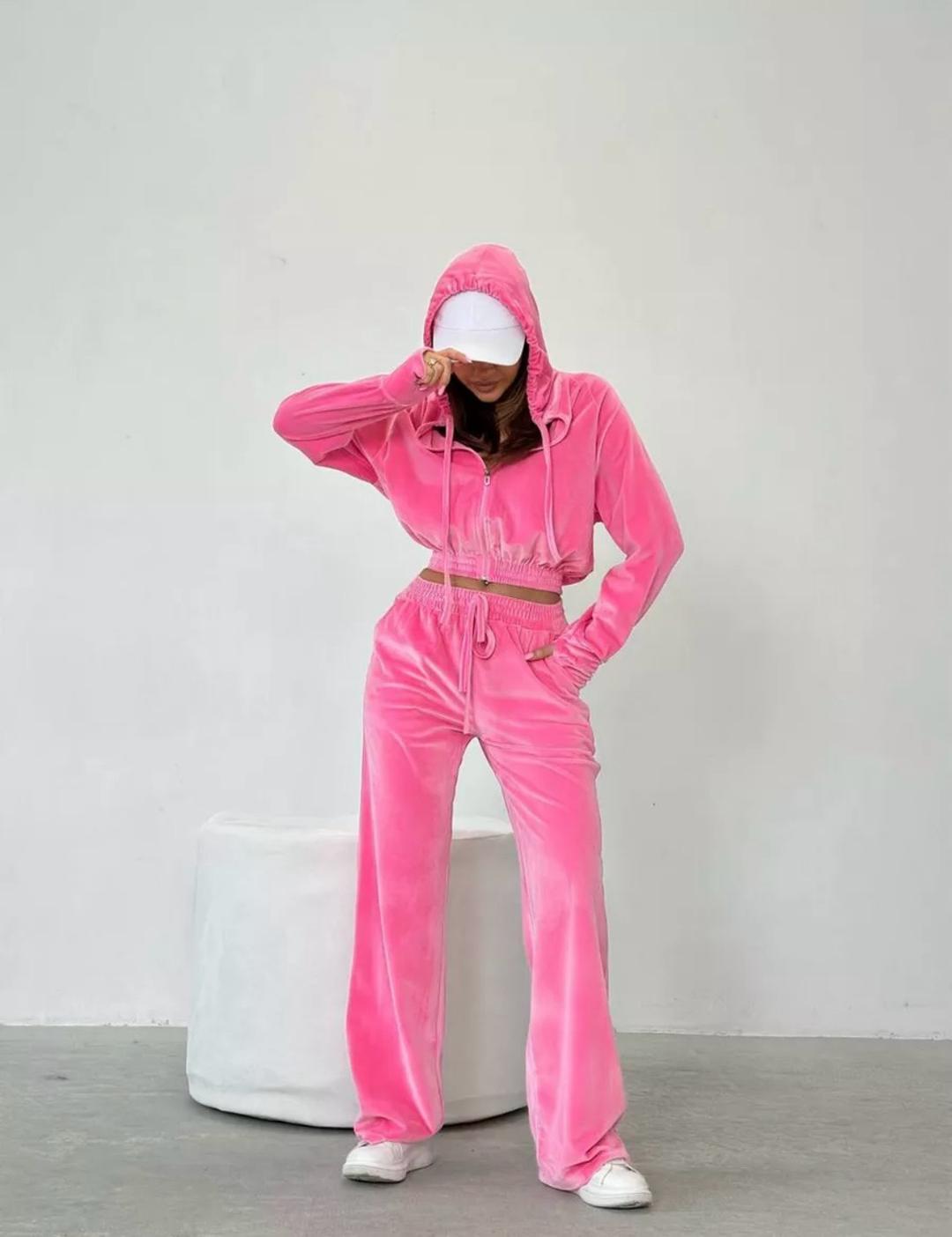 Bershka Женский велюровый  костюм — фото 2