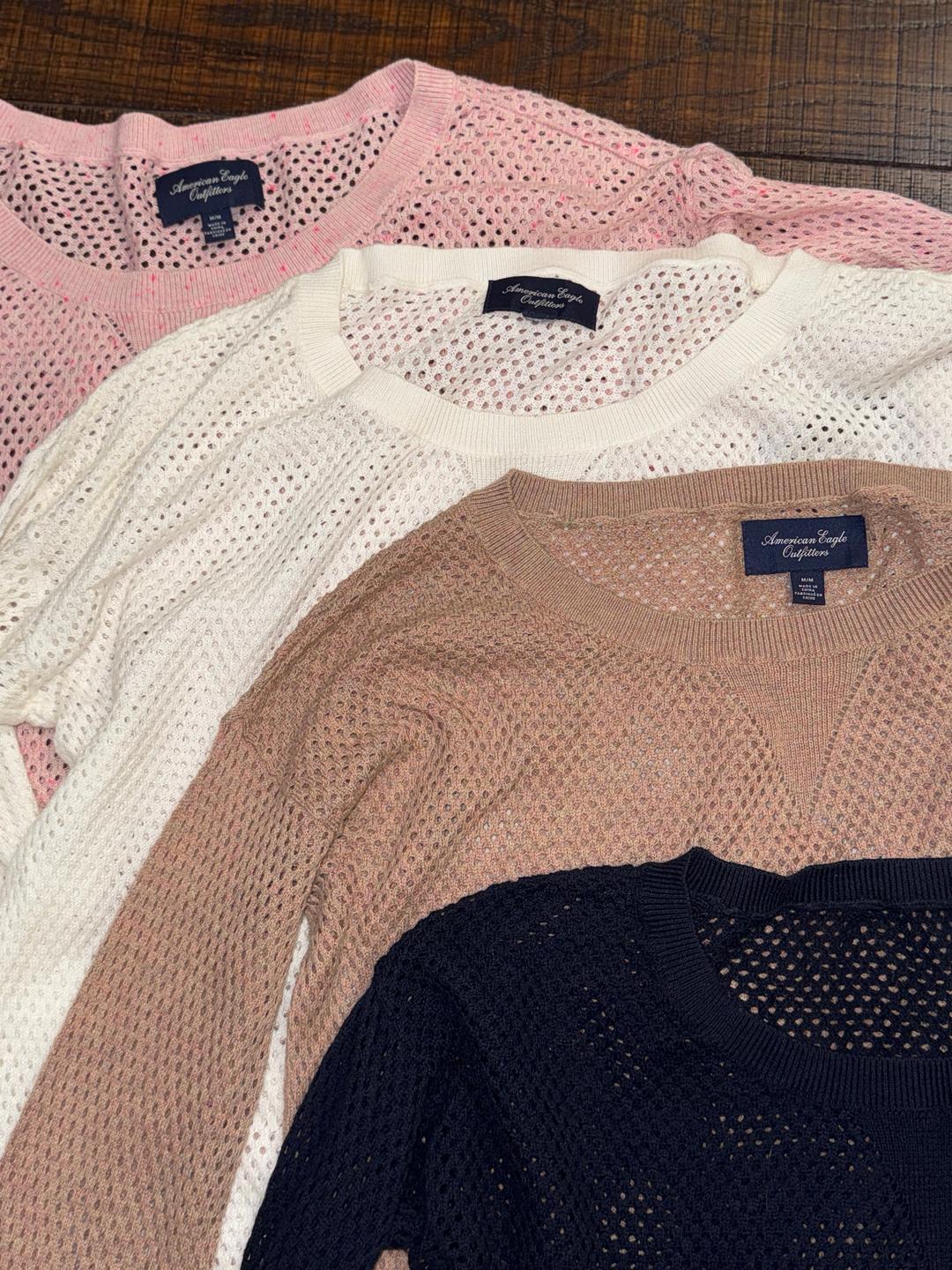 American Eagle Outfitters Сет из 4 легких джемперов в сеточку / паутинок (American Eagle Outfitters) — фото 2