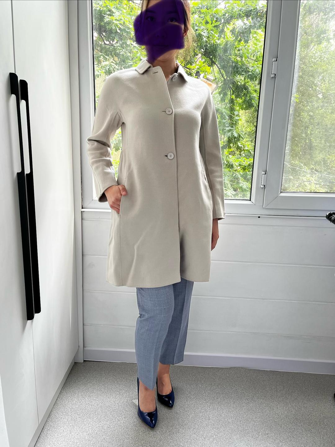 Max Mara Пальто, бежевое, 100% кашемир — фото 2
