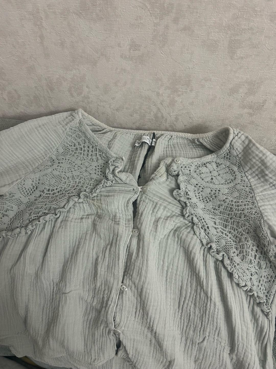 Zara Kids мятная блузка — фото 2
