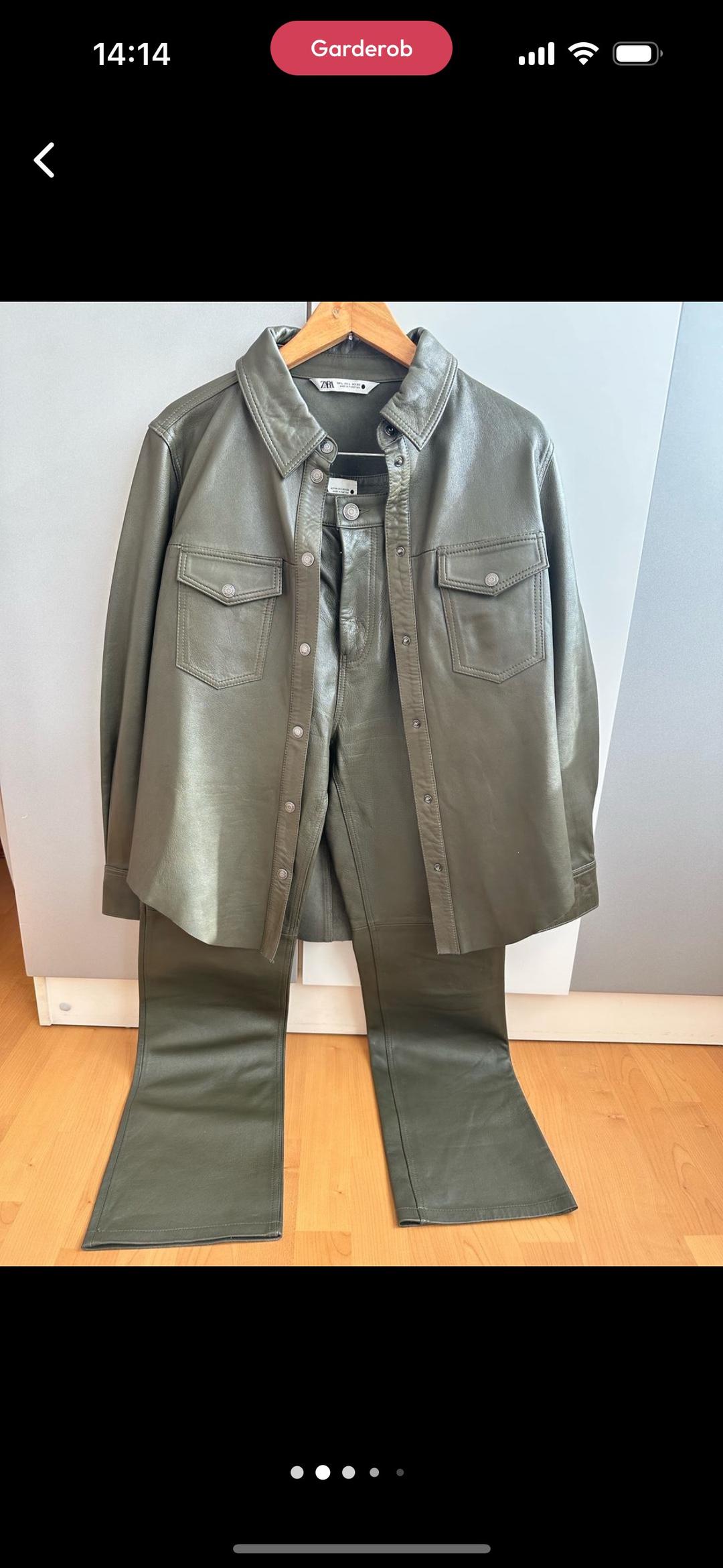 Zara Кожаный костюм Zara — фото 2