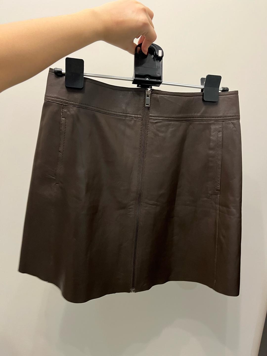 Massimo Dutti Кожана Юбка — фото 2