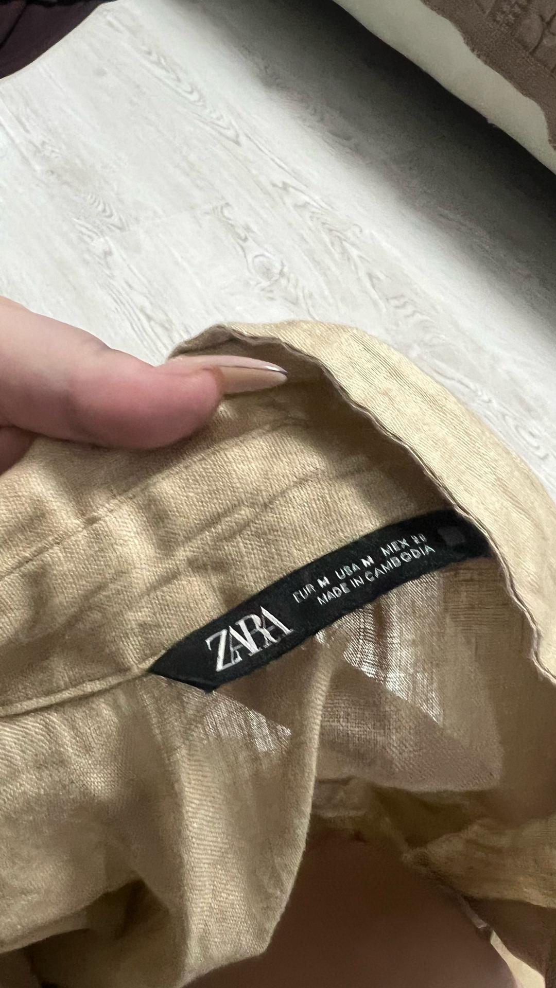Zara Льняная рубашка ZARA — фото 2