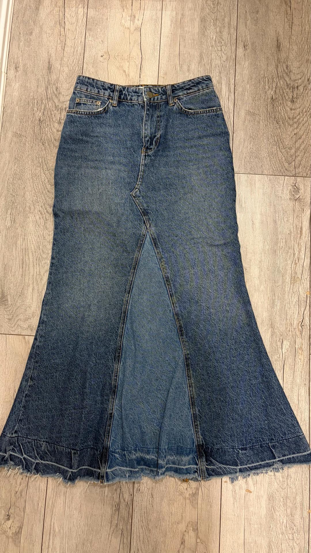 Zara Длинная джинсовая юбка ZARA — фото 2