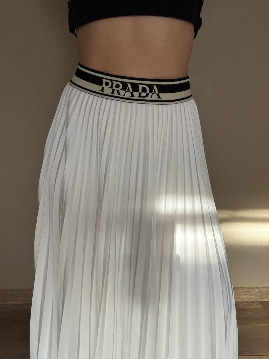 Prada Белая юбка PRADA — фото 2