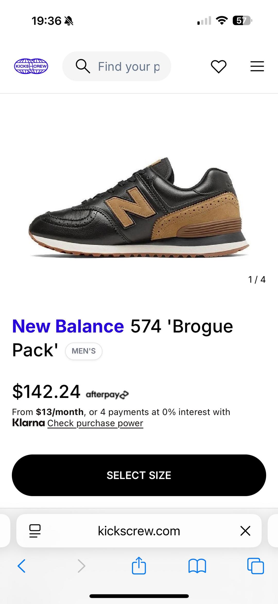 New Balance кроссовки New Balance 574 Brogue Pack модели ML574LEE — фото 2