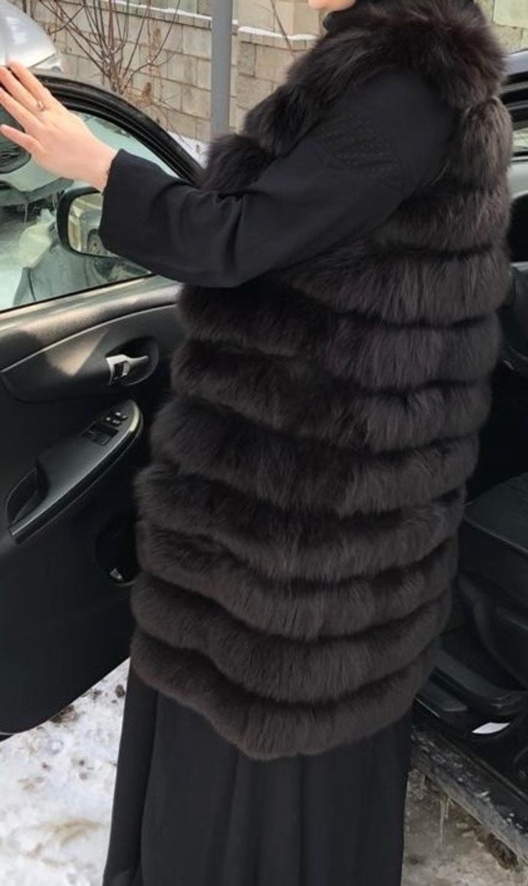 Нет бренда Меховая безрукавка — фото 2
