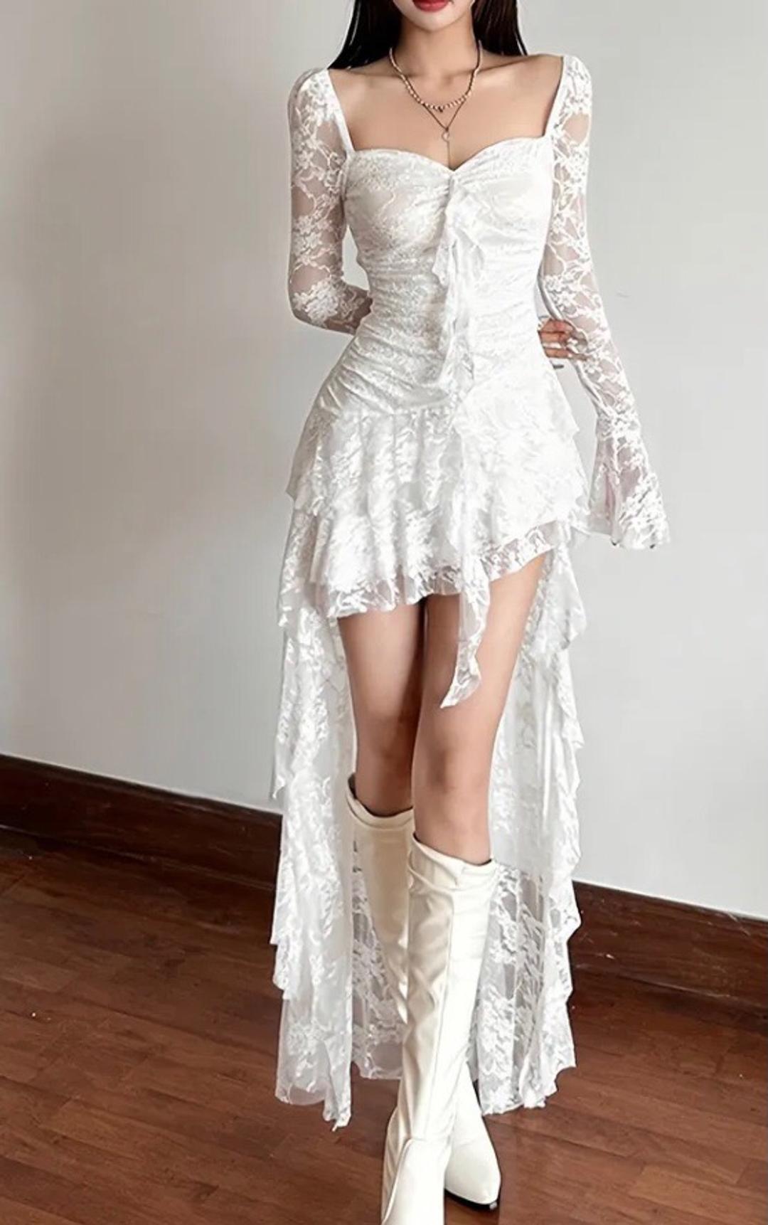 SHEIN Платье кружевное белое XS + корсет в комплекте | 1 раз на фотосессию — фото 2