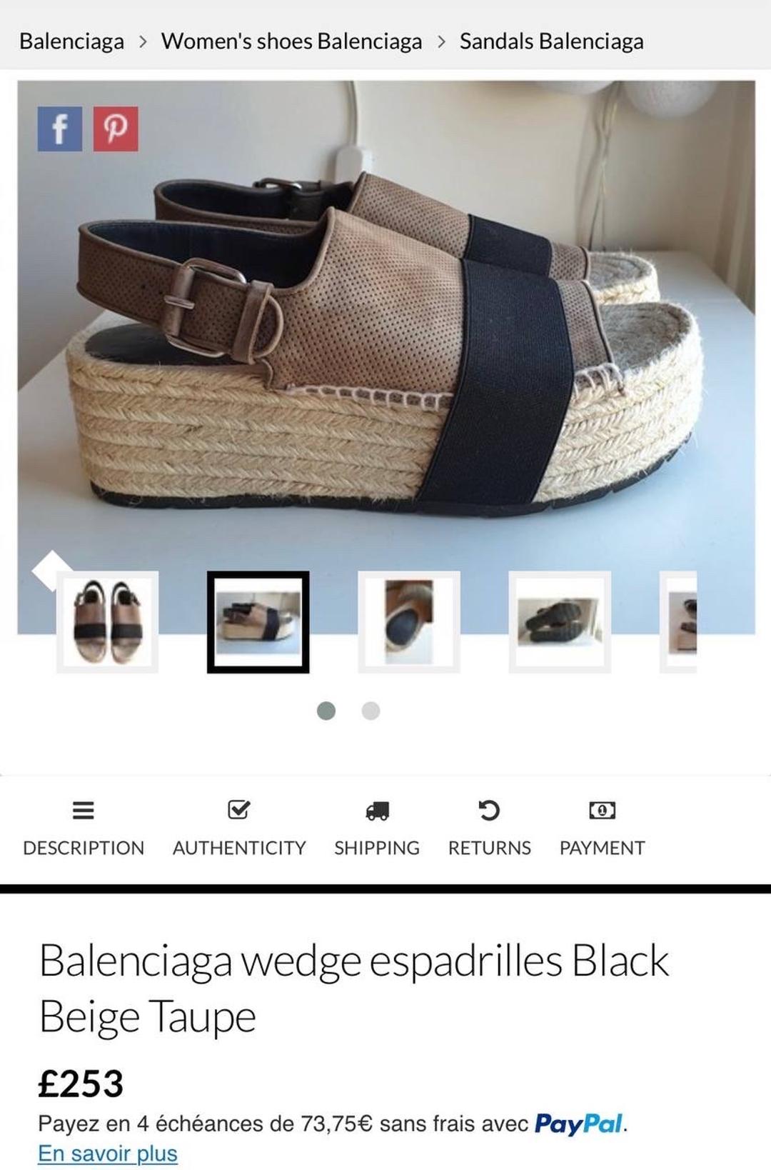 Balenciaga Эспадрильи BalenciagaМаркировка 39В хорошем состояни — фото 2