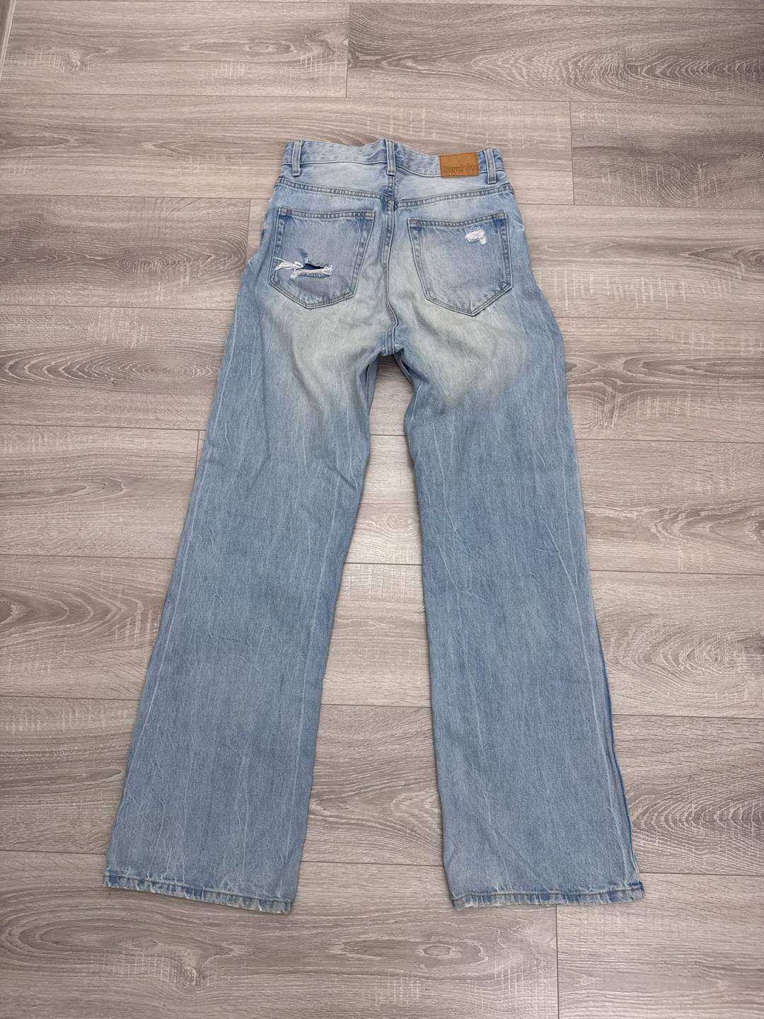Bershka Джинсы Bershka рваные широкие — фото 2