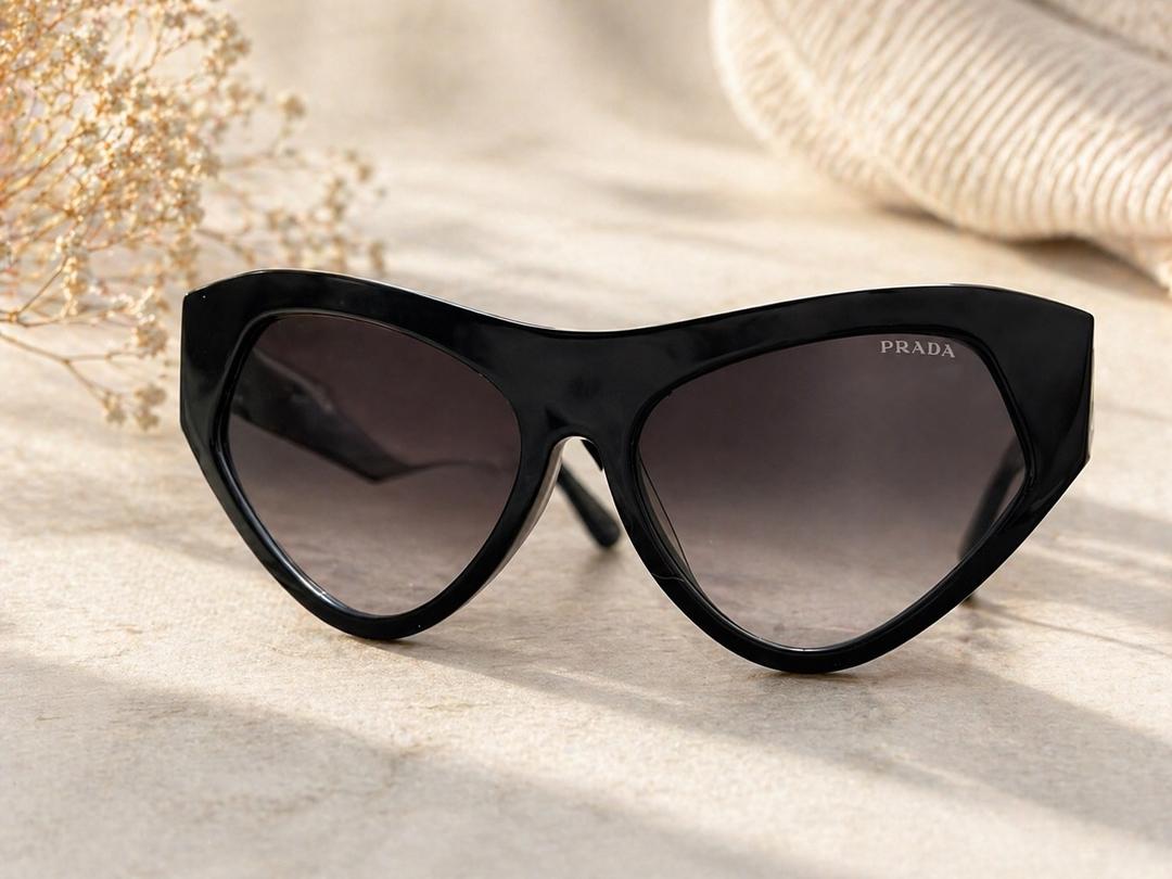 Prada Солнцезащитные очки Prada cat-eye(черные) — фото 2