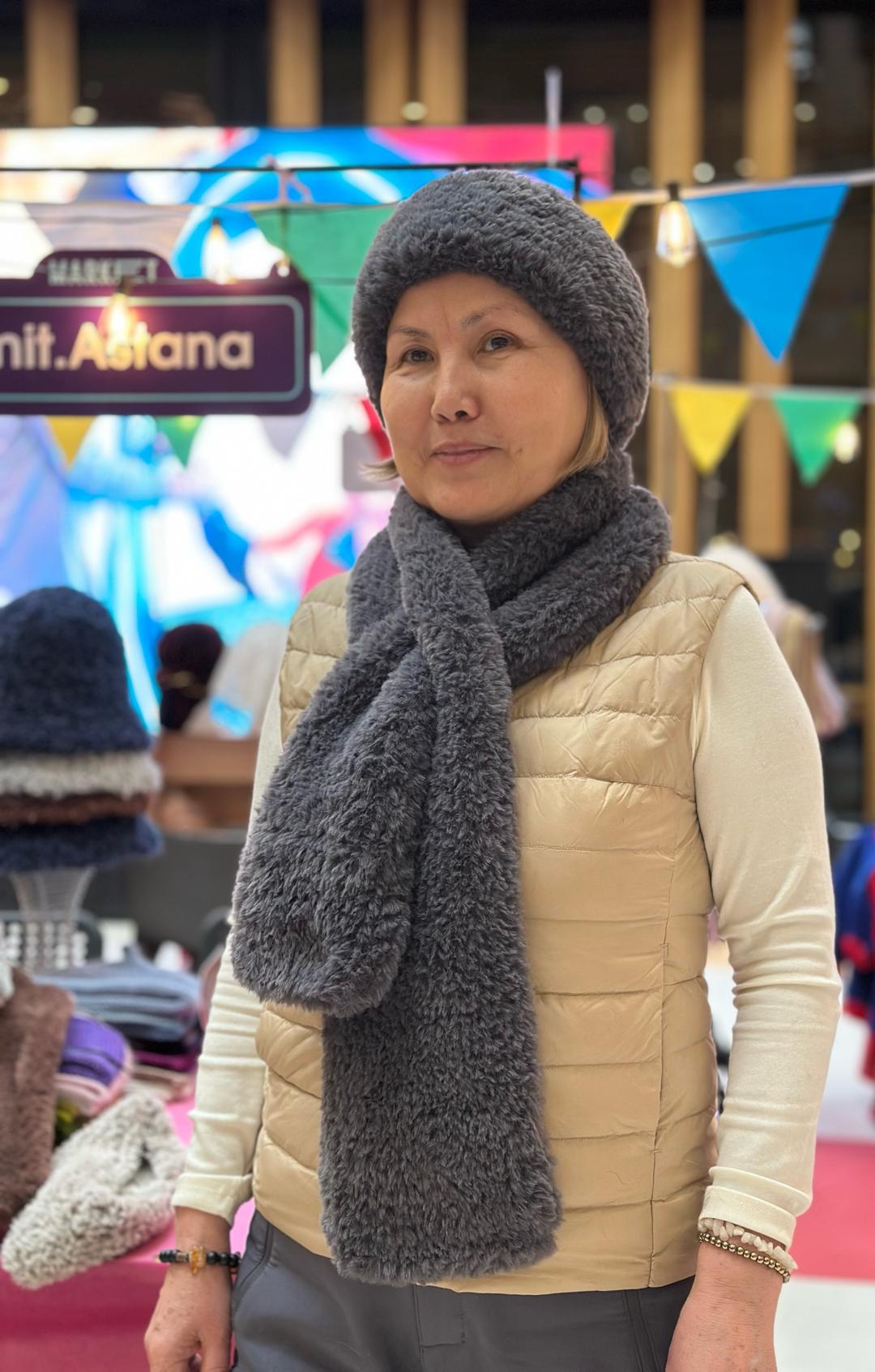 ami.knit Повязка на голову и шарф-кашне — фото 2