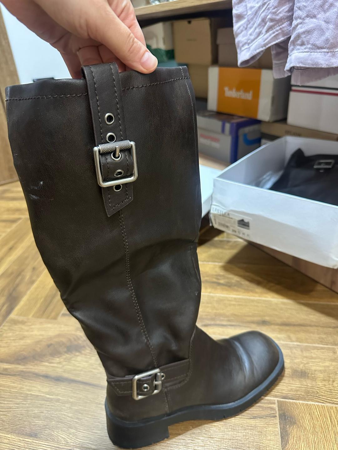 Zara Сапоги с пряжками — фото 2