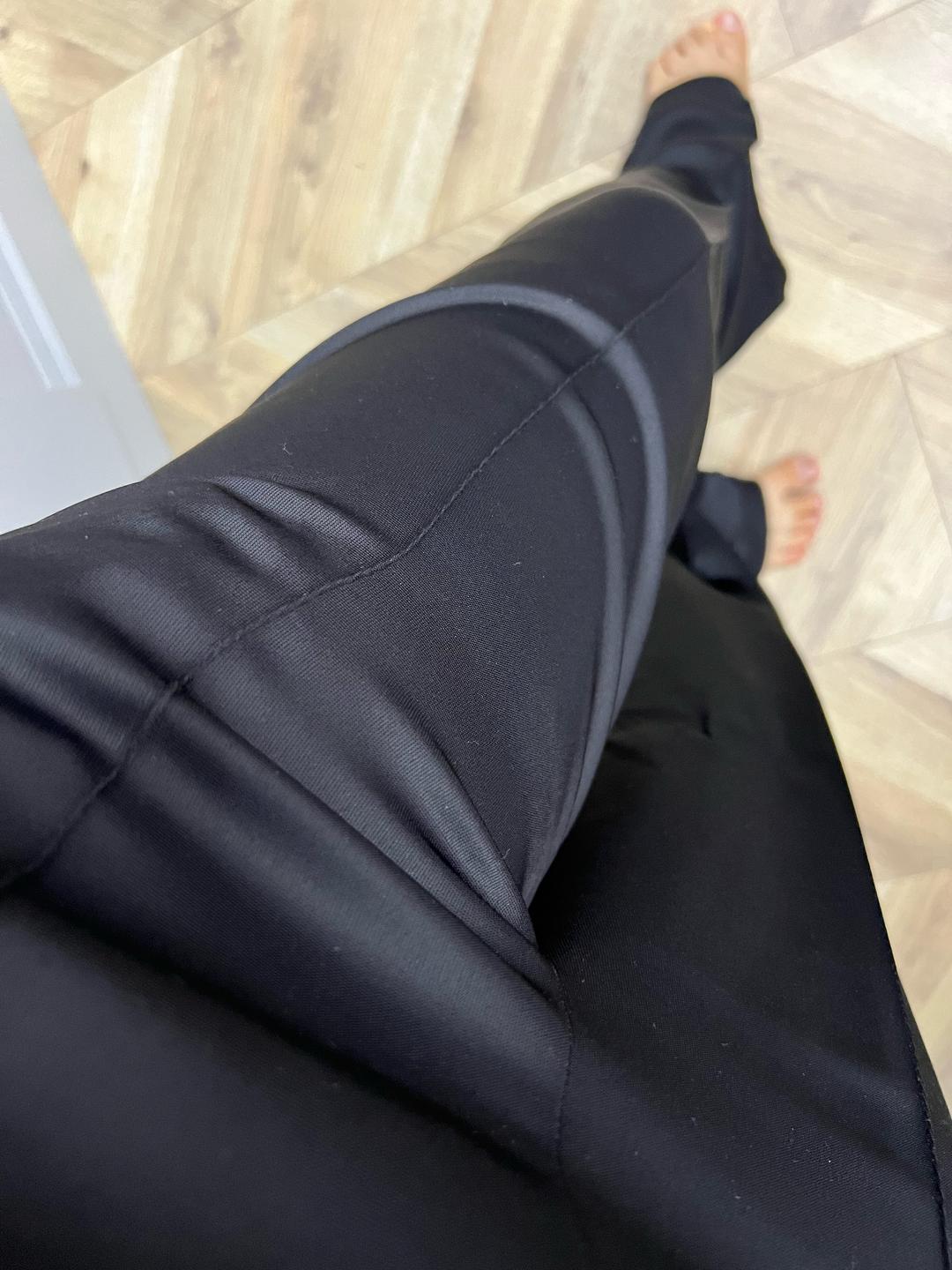 Zara Черные атласные брюки на резинке — фото 2