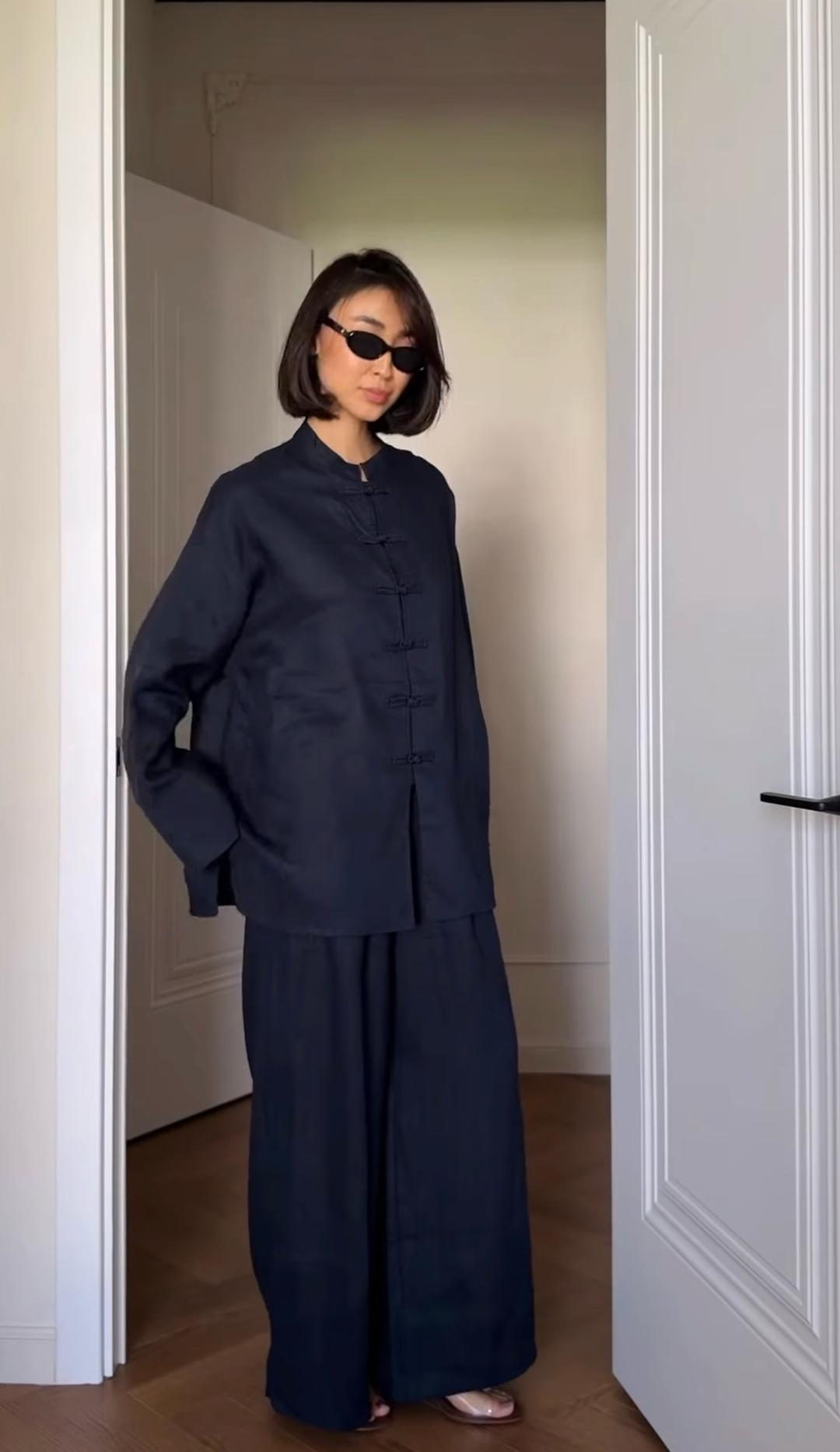 chic Костюм из льна: рубашка и брюки — фото 2