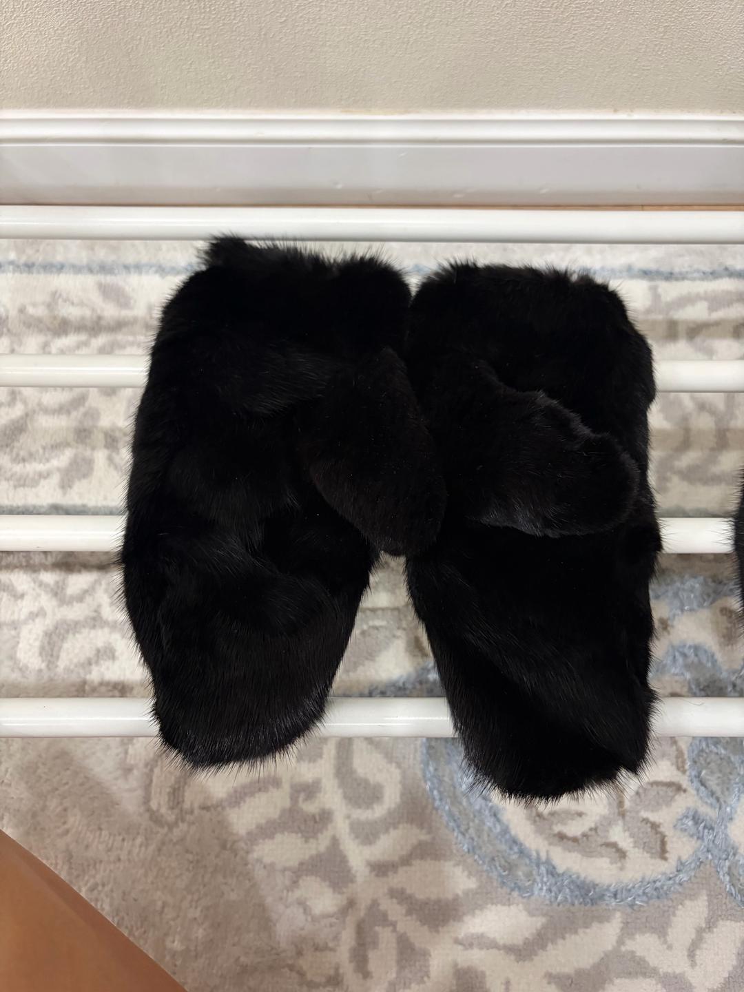 Нет бренда Норковые варежки — фото 2