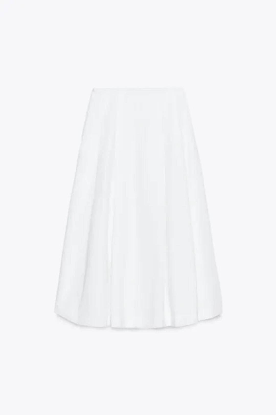Zara Юбка средней плотности из хлопка — фото 2