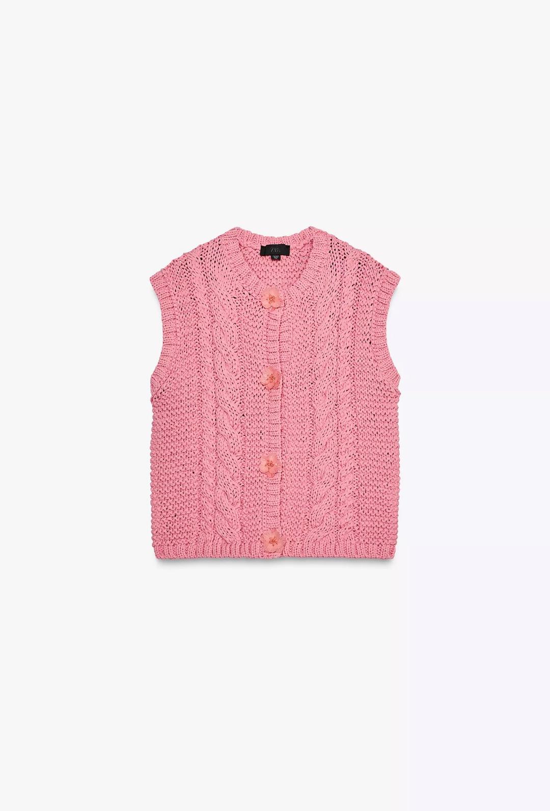 Zara Вязаная жилетка с декором Zara — фото 2