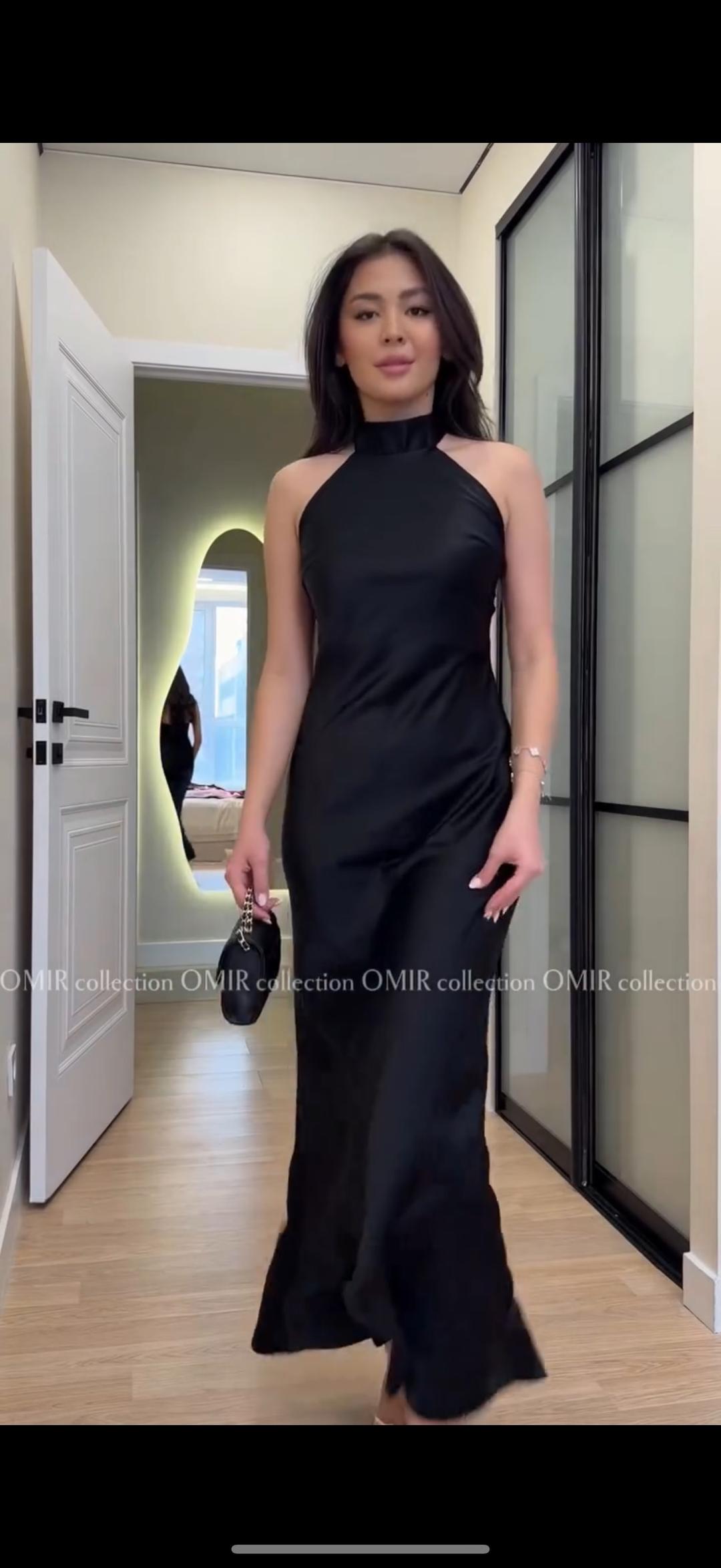 Omir Collection Платье макси атласное — фото 2