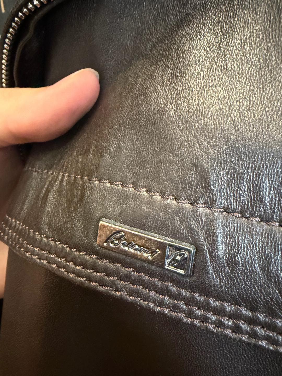 Brioni Мужская кожаная куртка Brioni — фото 2