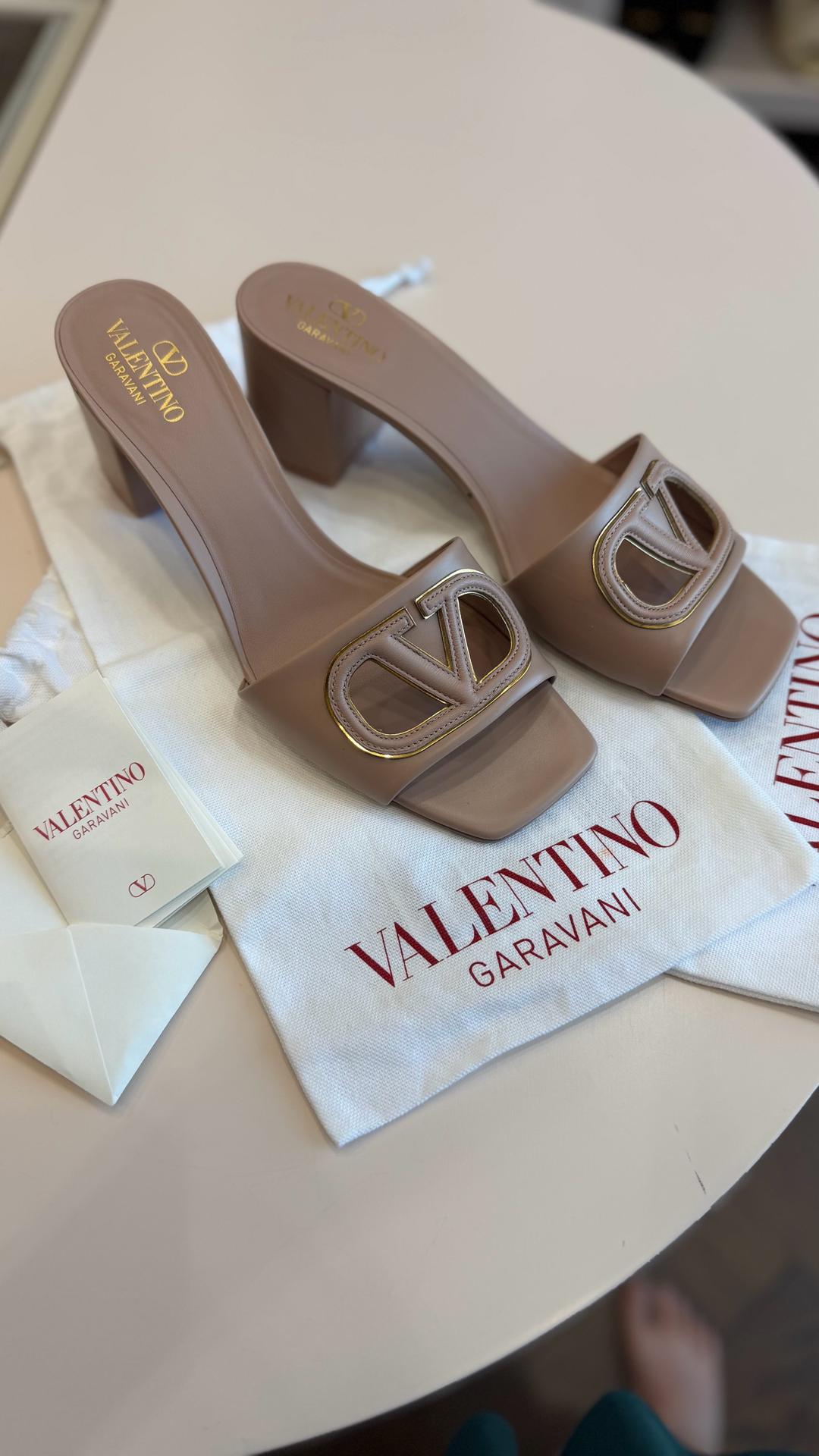 Valentino VLogo Signature  Leather Slide Sandal 60Mm — фото 2