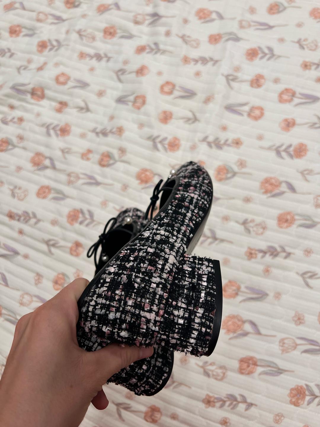 Charles & Keith Балетки Charles & Keith из твида — фото 2