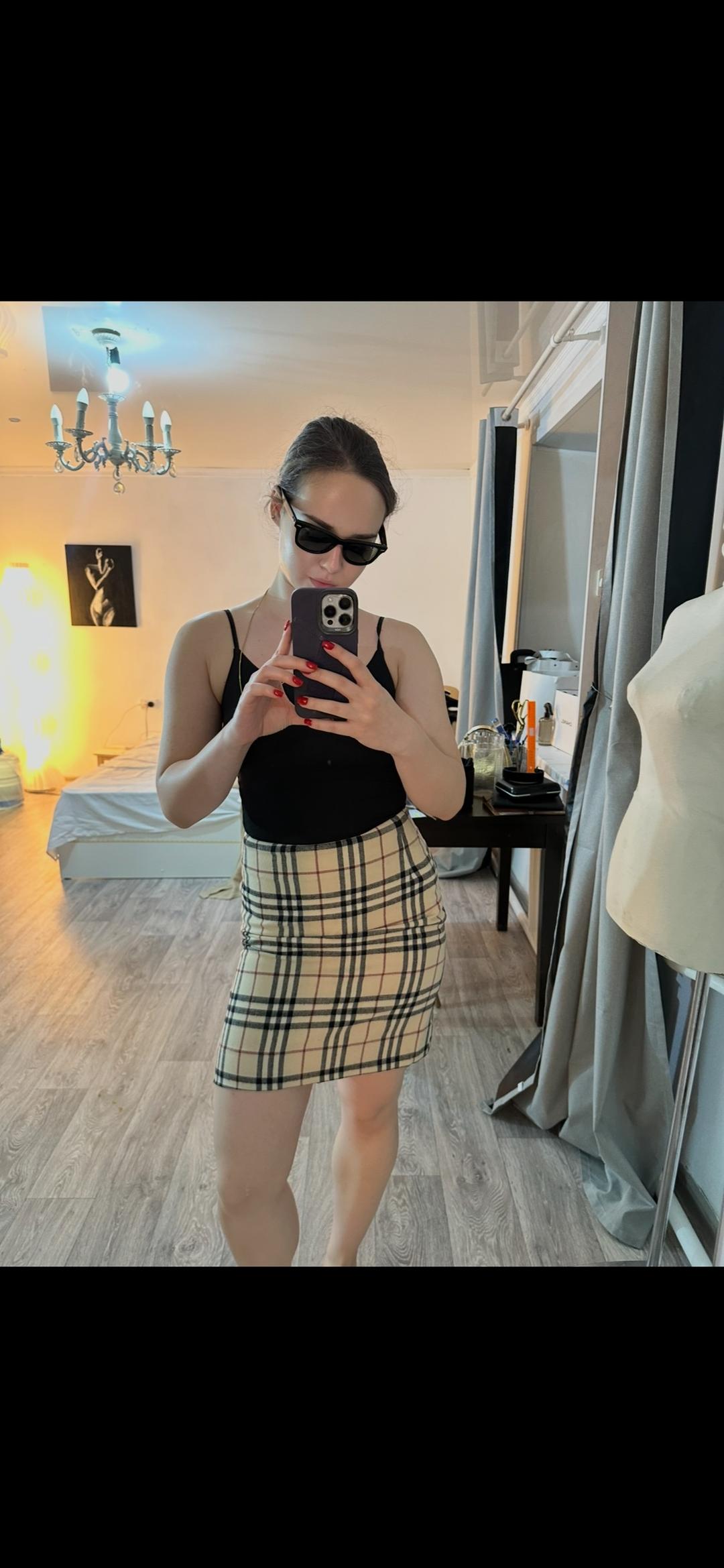 Burberry Шерстяная Юбка в клетку Burberry — фото 2