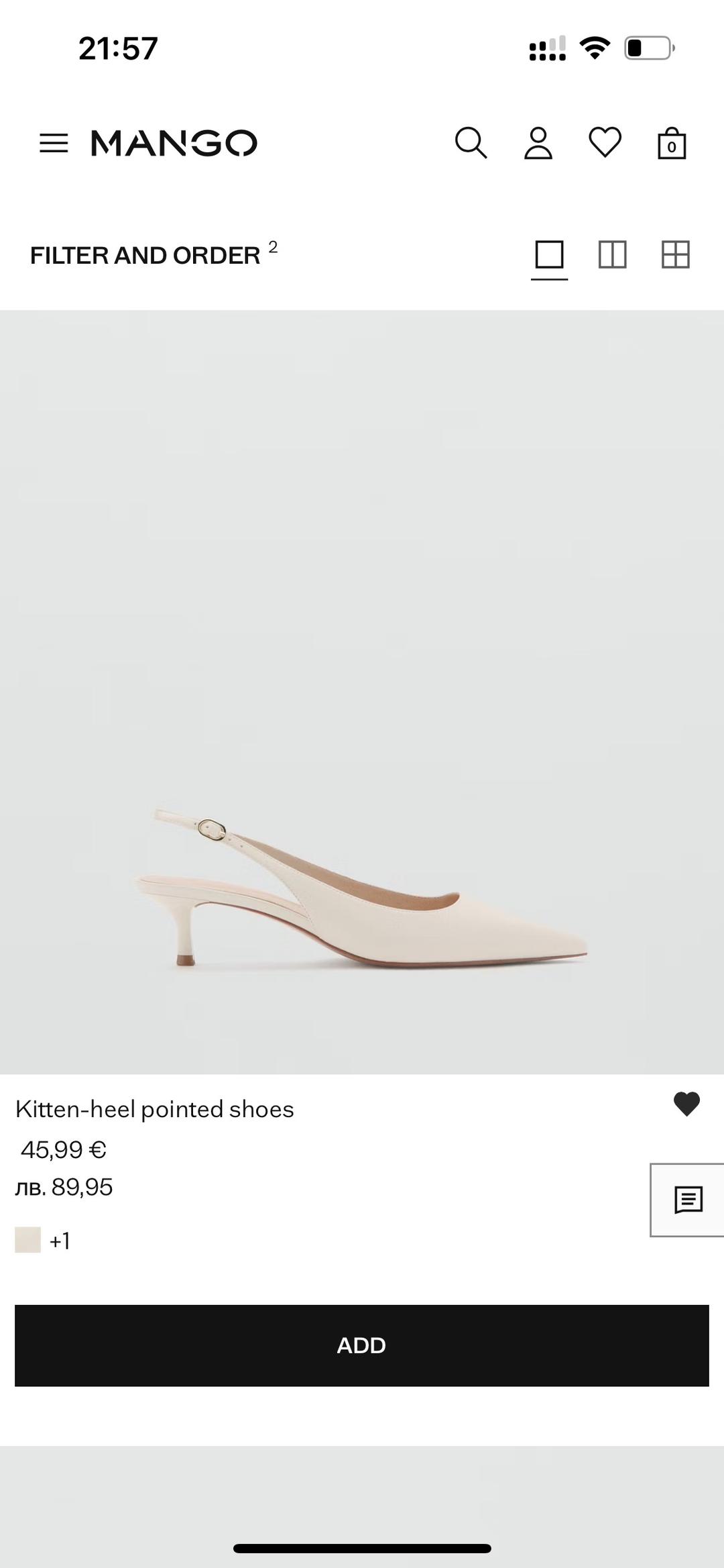 Mango Новые туфли kitten heels — фото 2