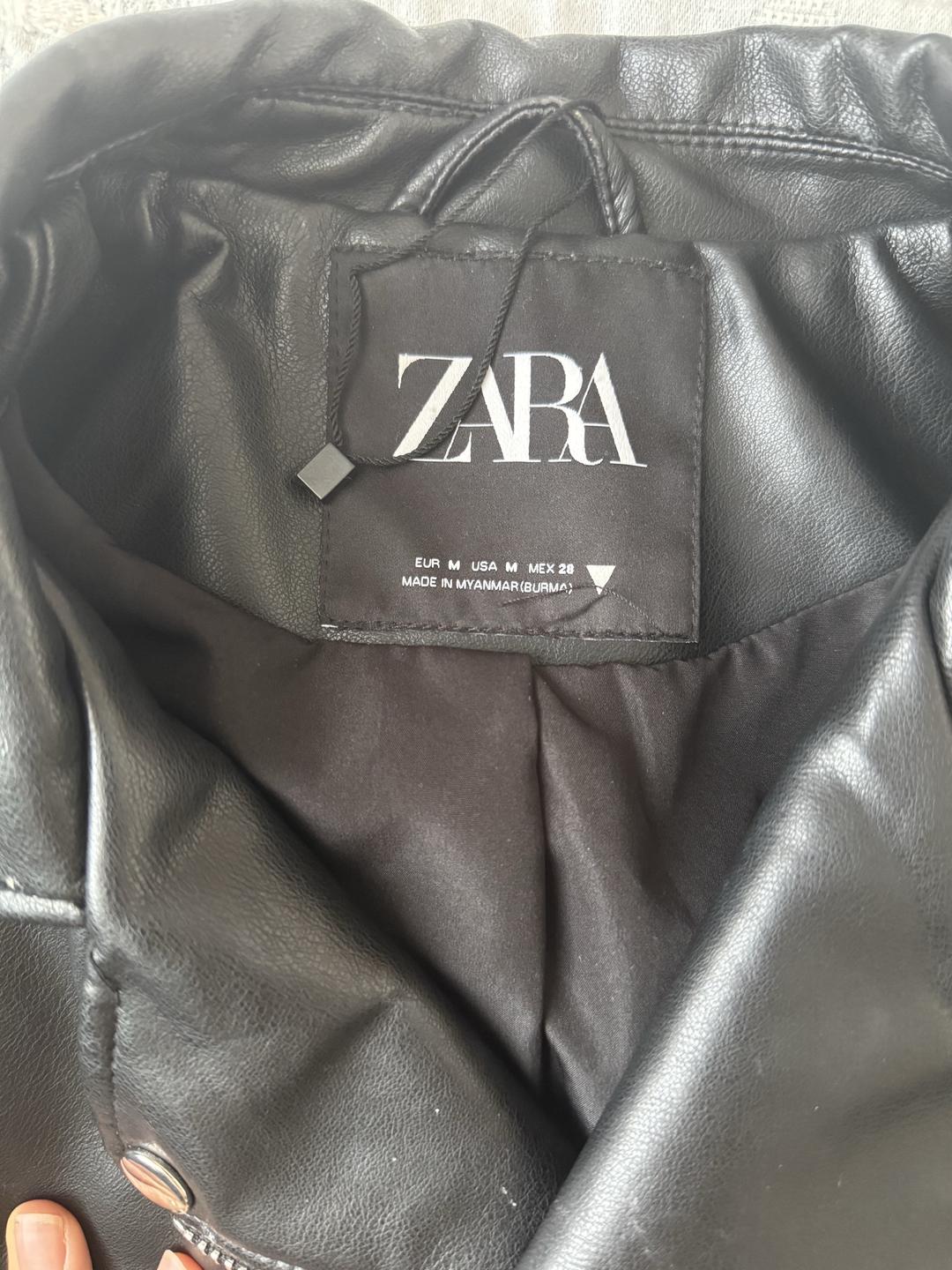 Zara Кожаная куртка Zara — фото 2