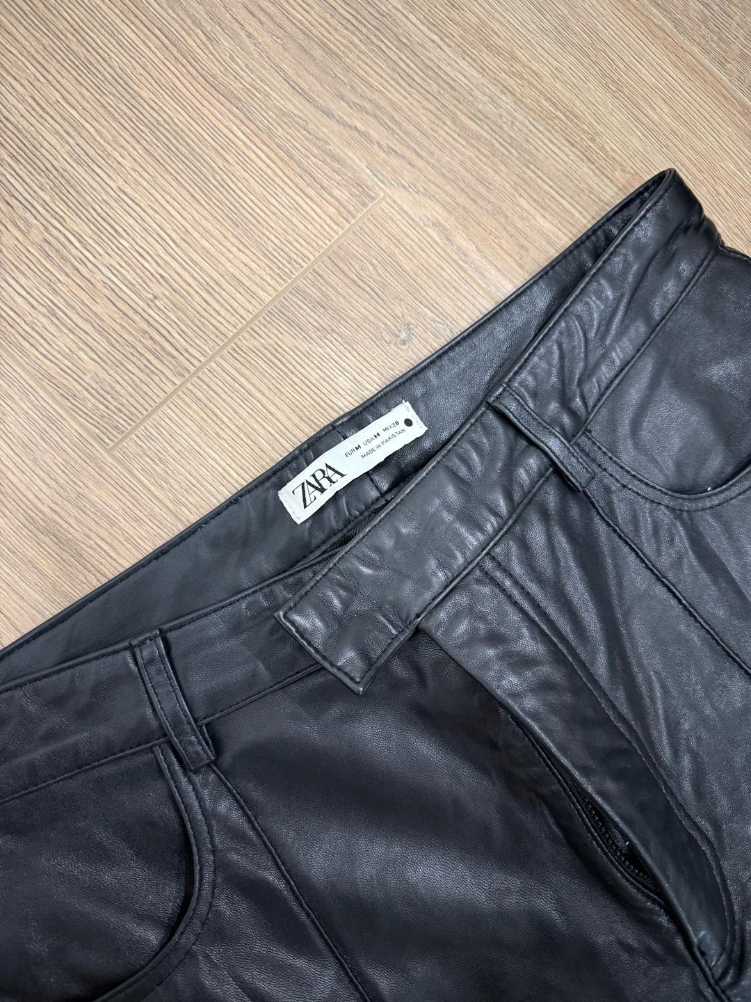 Zara Кожаные брюки  Zara — фото 2