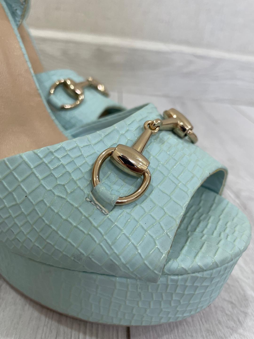 Gucci Босоножки Gucci на платформе и высоком каблуке — фото 2