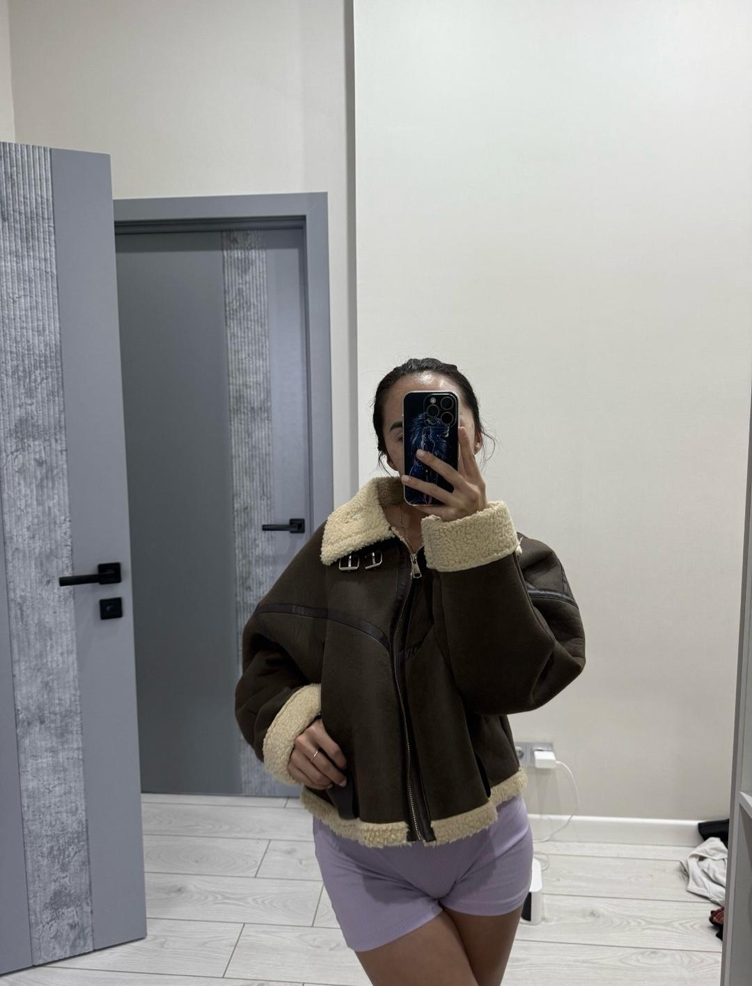 Zara Дубленка авиатор ZARA — фото 2