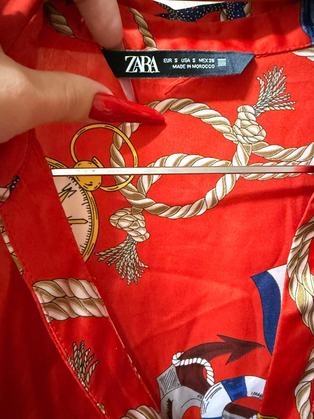 Zara Яркая атласная рубашка Zara — фото 2
