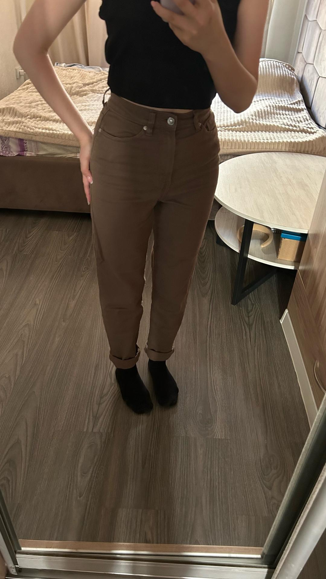 H&M Коричневый джинсы H&M — фото 2