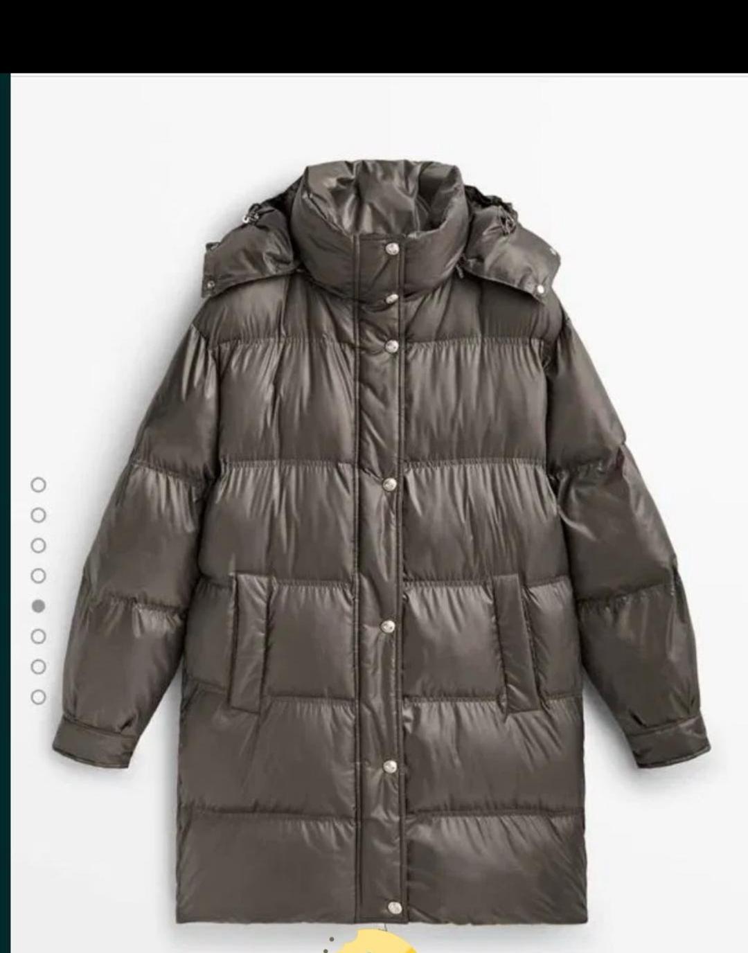 Massimo Dutti Пуховик Massimo dutti оверсайз коричневый — фото 2
