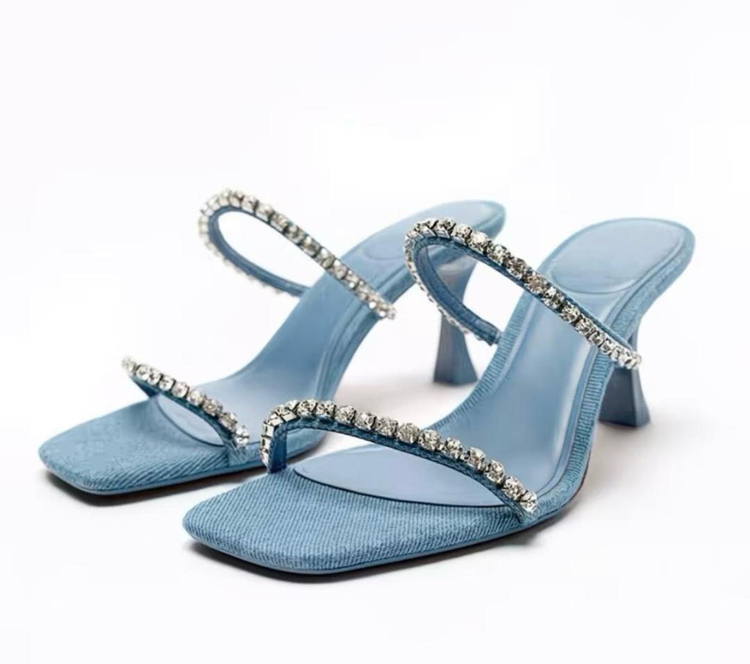 Zara Каблук джинсовый — фото 2