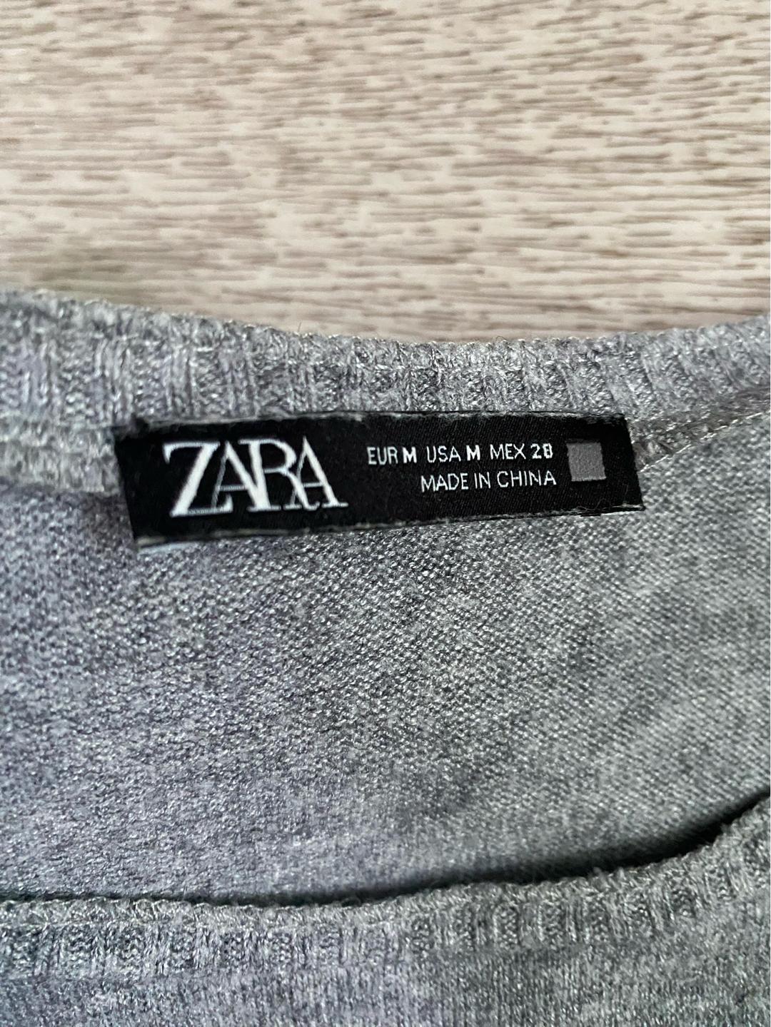 Zara Майка Zara серая — фото 2